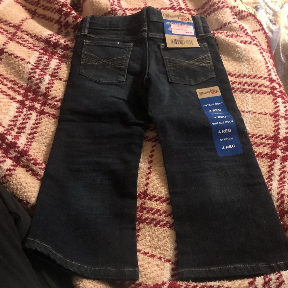 Wrangler Dark Blue Bootcut Toddler Blue Jeans